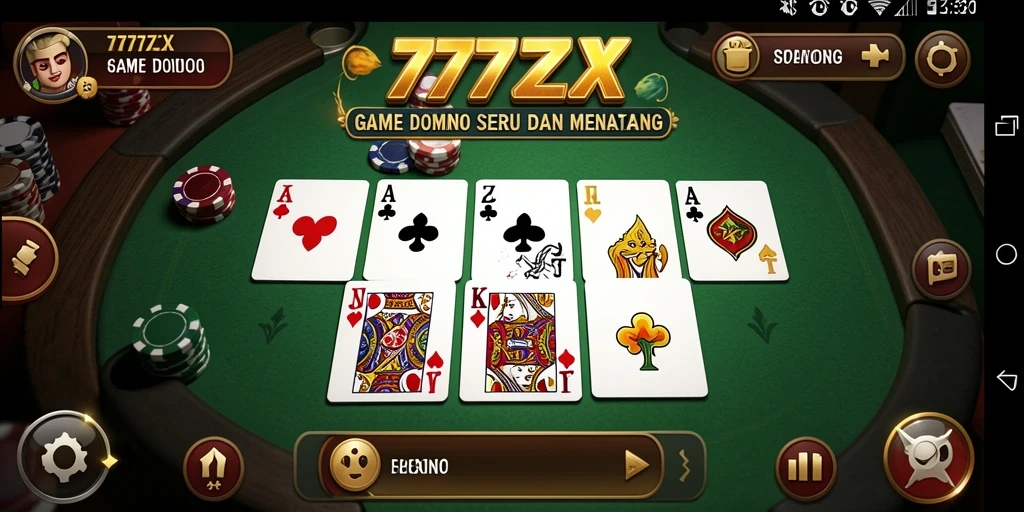 Screenshot gameplay 777ZX, menunjukkan aksi seru dalam permainan Domino.