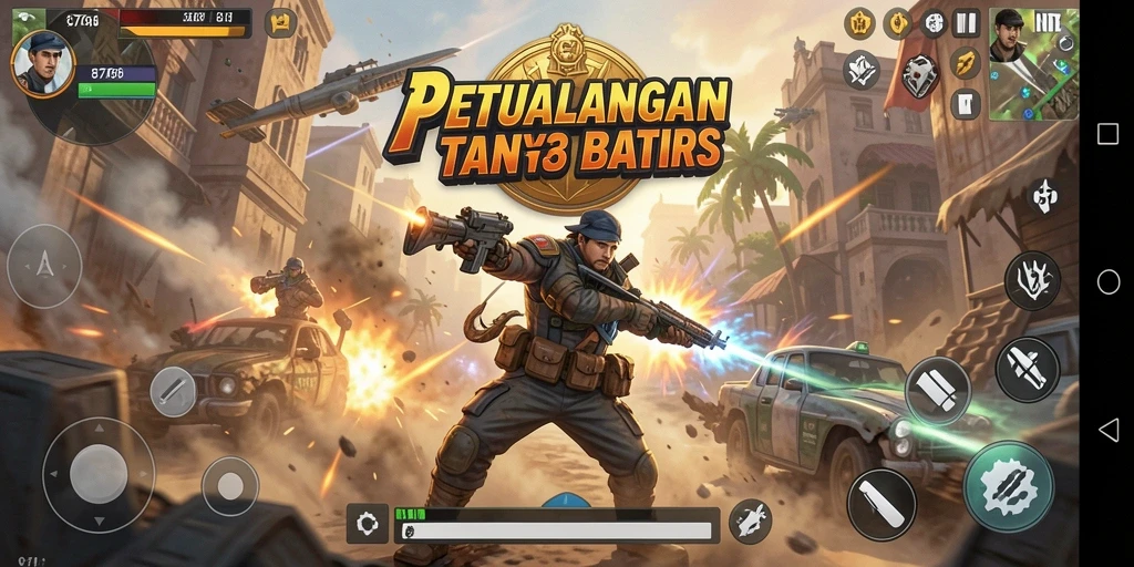 Screenshot menampilkan aksi mendebarkan dalam game 8768.