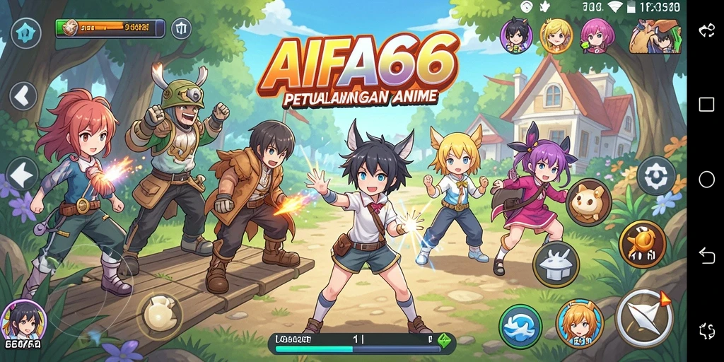 Tampilan gameplay AIFA66 yang memukau dan penuh warna.