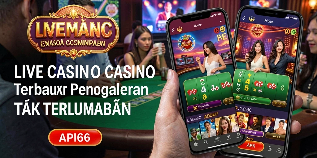 Screenshot API66 menampilkan dealer langsung yang sedang beraksi di meja permainan.