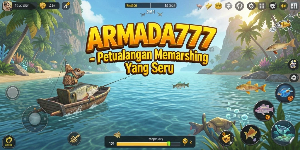 Tampilan menakjubkan dari gameplay memancing di ARMADA777.