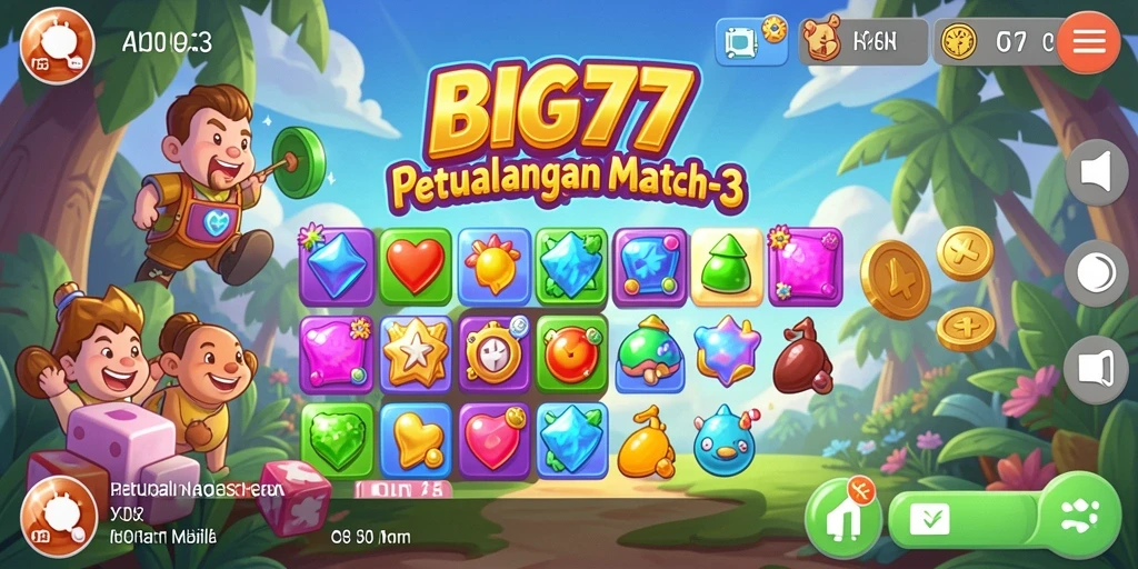 Tangkapan layar <strong>BIG77</strong> menampilkan gameplay seru dengan pencocokan warna yang memesona.