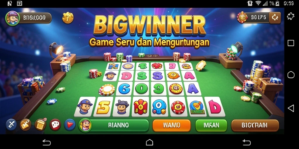 Tangkapan layar gameplay bingo seru di BIGWINNER.