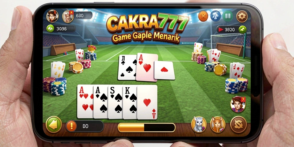 Tampilan gameplay CAKRA777 yang menarik untuk game Gaple.