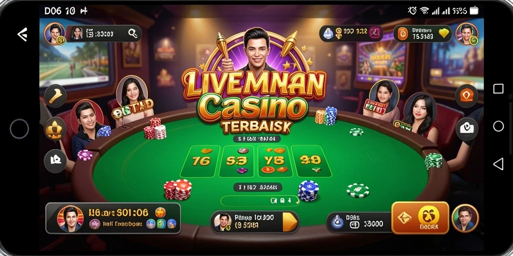 Tampilan menarik permainan Live Casino D06 dengan dealer langsung.