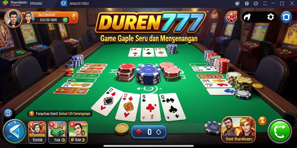Tampilan gameplay DUREN777 yang seru dan menantang para pemain Gaple.