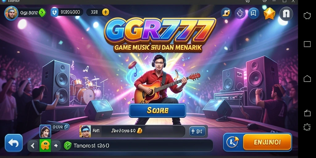 Tampilan gameplay GGR777 dengan berbagai genre musik menarik.