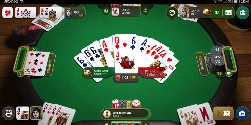 Screenshot gameplay IDROK menampilkan suasana seru permainan Gaple.
