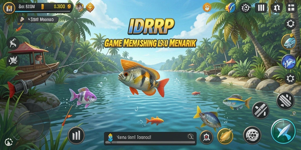 Tampilan menarik dari gameplay IDRRP yang menggambarkan pengalaman memancing.