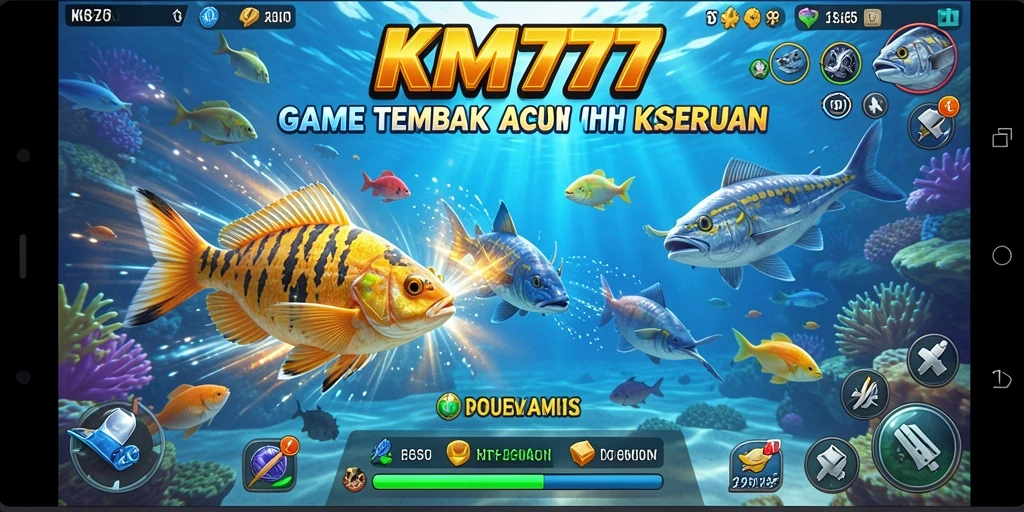 Gameplay seru menangkap ikan di bawah laut.