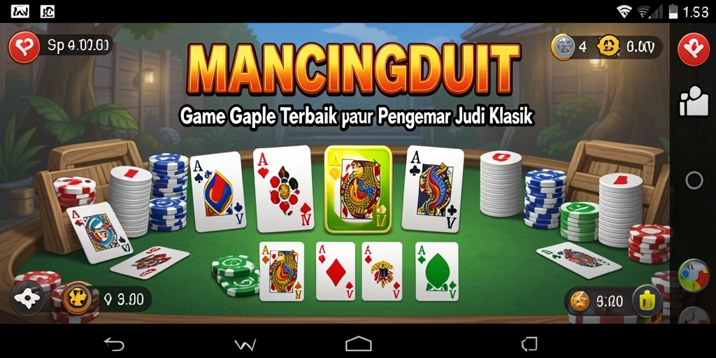 Screenshot gameplay MANCINGDUIT menampilkan momen seru permainan Gaple.