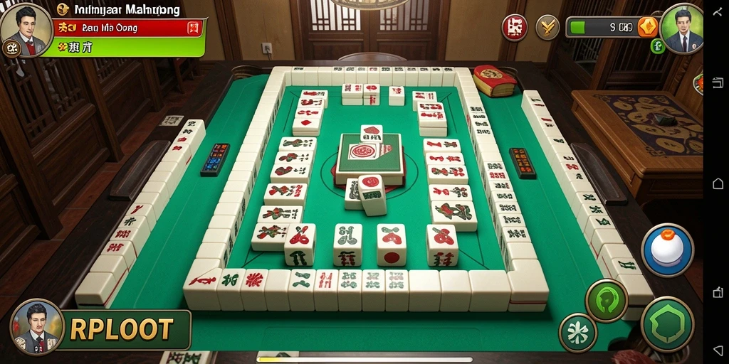 Tampilan gameplay RPLOOT yang menakjubkan dalam Mahjong.
