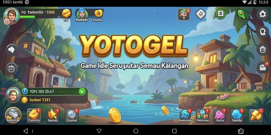 Screenshot utama YOTOGEL menampilkan gameplay Idle yang menarik dan seru.