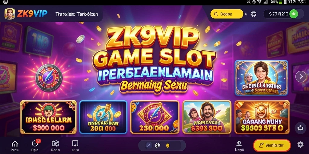 Tampilan gameplay <strong>ZK9VIP</strong> yang seru dengan berbagai tema slot.