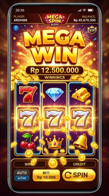 Screenshot aplikasi dengan antarmuka minislot yang intuitif.